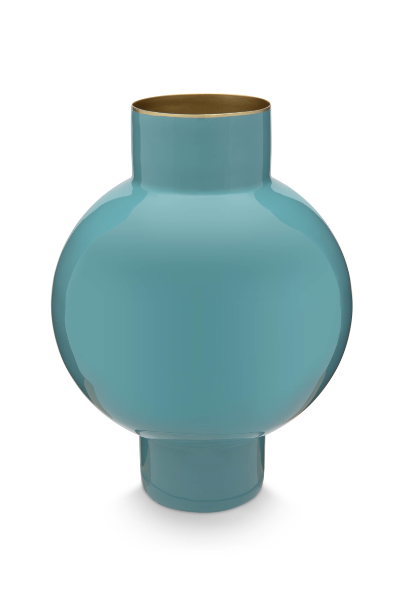 PIP STUDIO Vase Metal klein sea green 18 x 24 cm