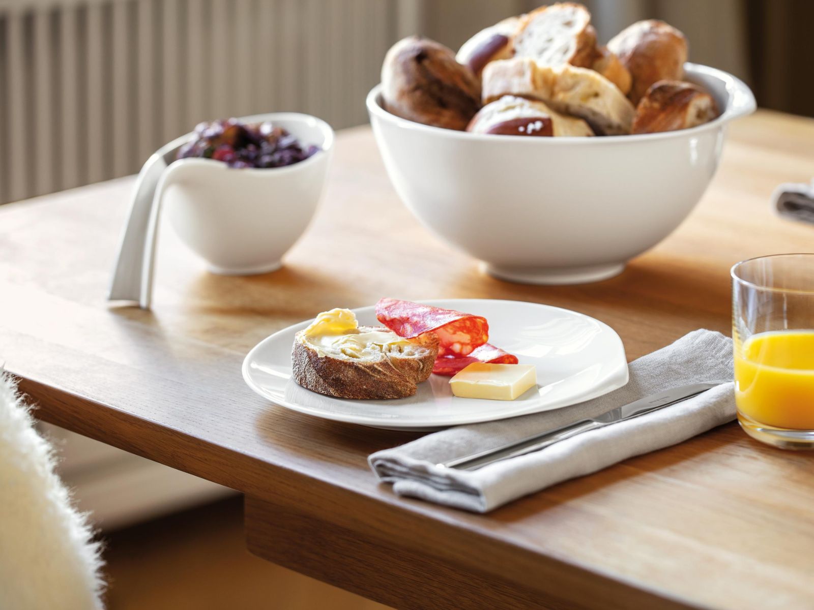 Villeroy &amp; Boch Flow Frühstücksuntertasse 21cm Set6 Lifestyle 2