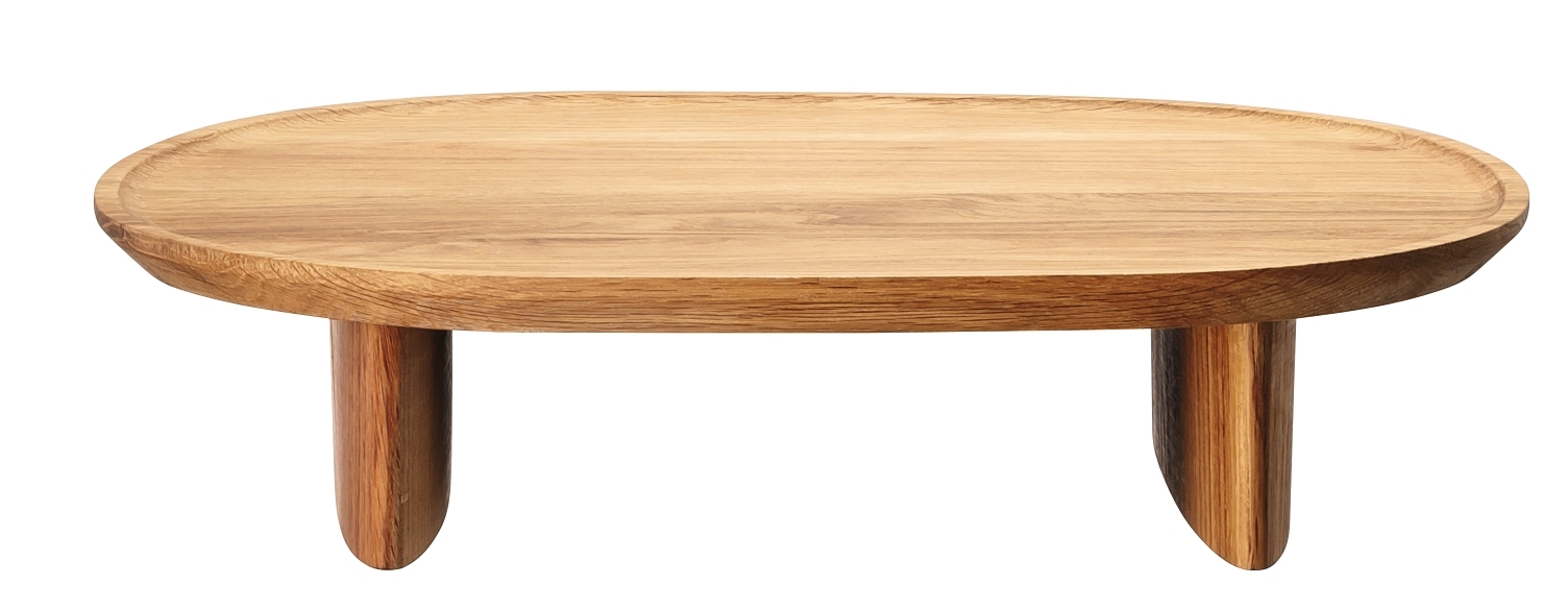 Rosenthal Junto Holz Tablett auf Fuss 35 x 30 cm