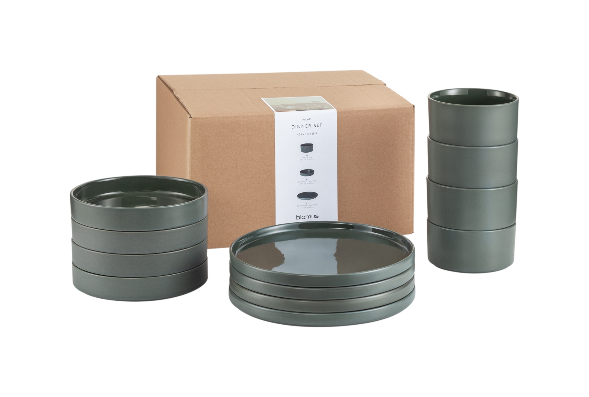 Blomus PILAR Dinnerset agave green 12tlg.