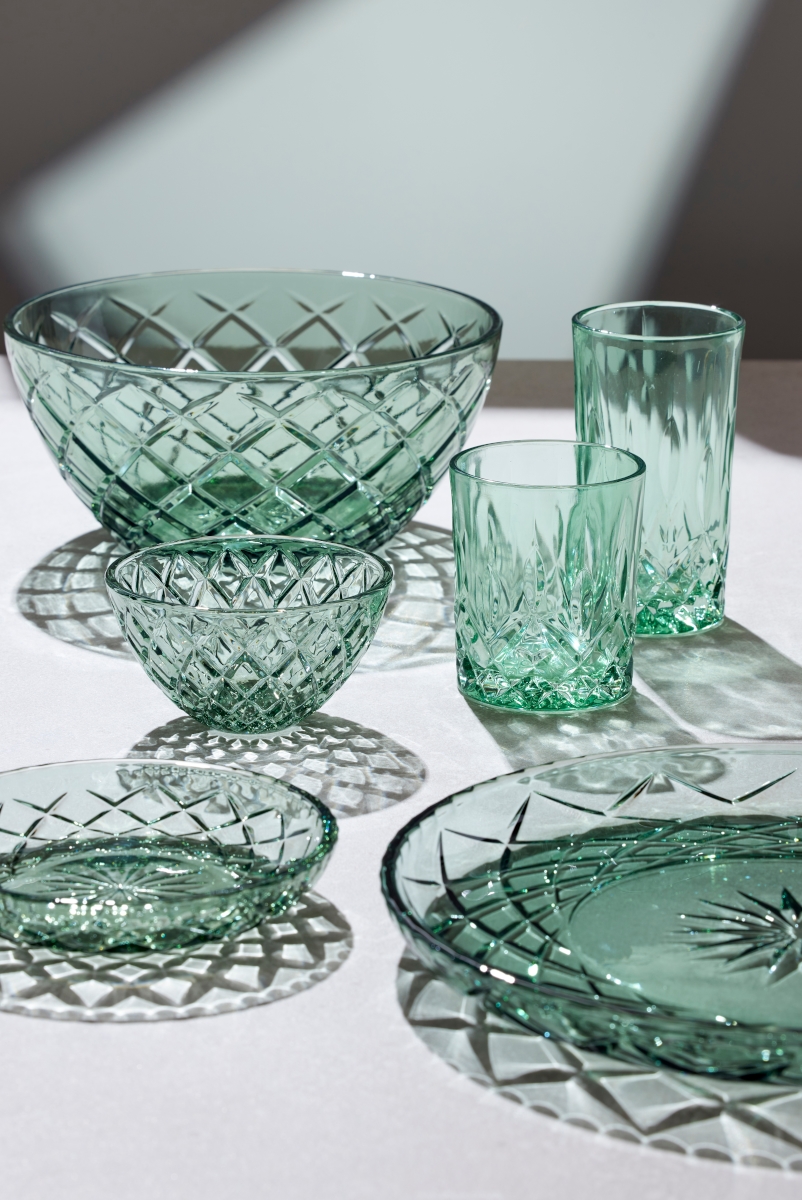 Lyngby Sorrento Schale Glas grün 12 cm Set4