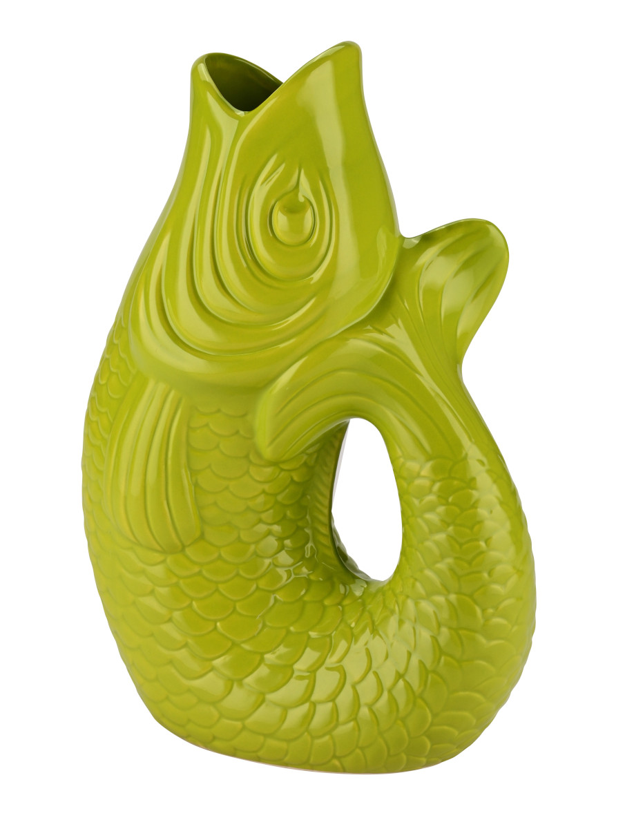 Giftcompany Monsieur Carafon Vase / Karaffe Fisch L lime 2,7l Freisteller