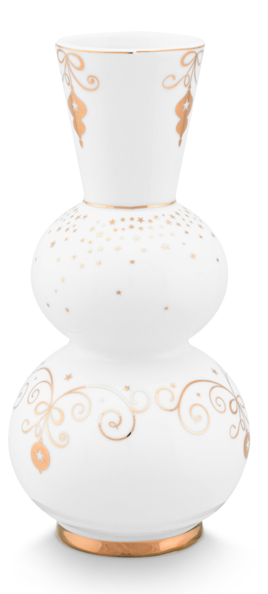 PIP STUDIO Royal Winter White Vase rund 15cm Freisteller