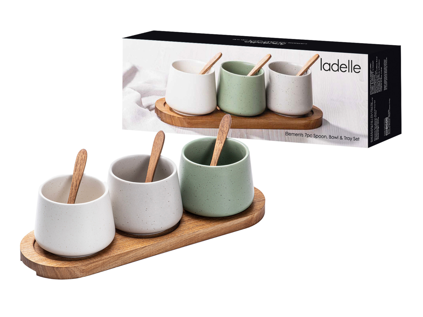 Ladelle ELEMENTS Schalen-&amp; Tablettset assortiert 7tlg Freisteller2