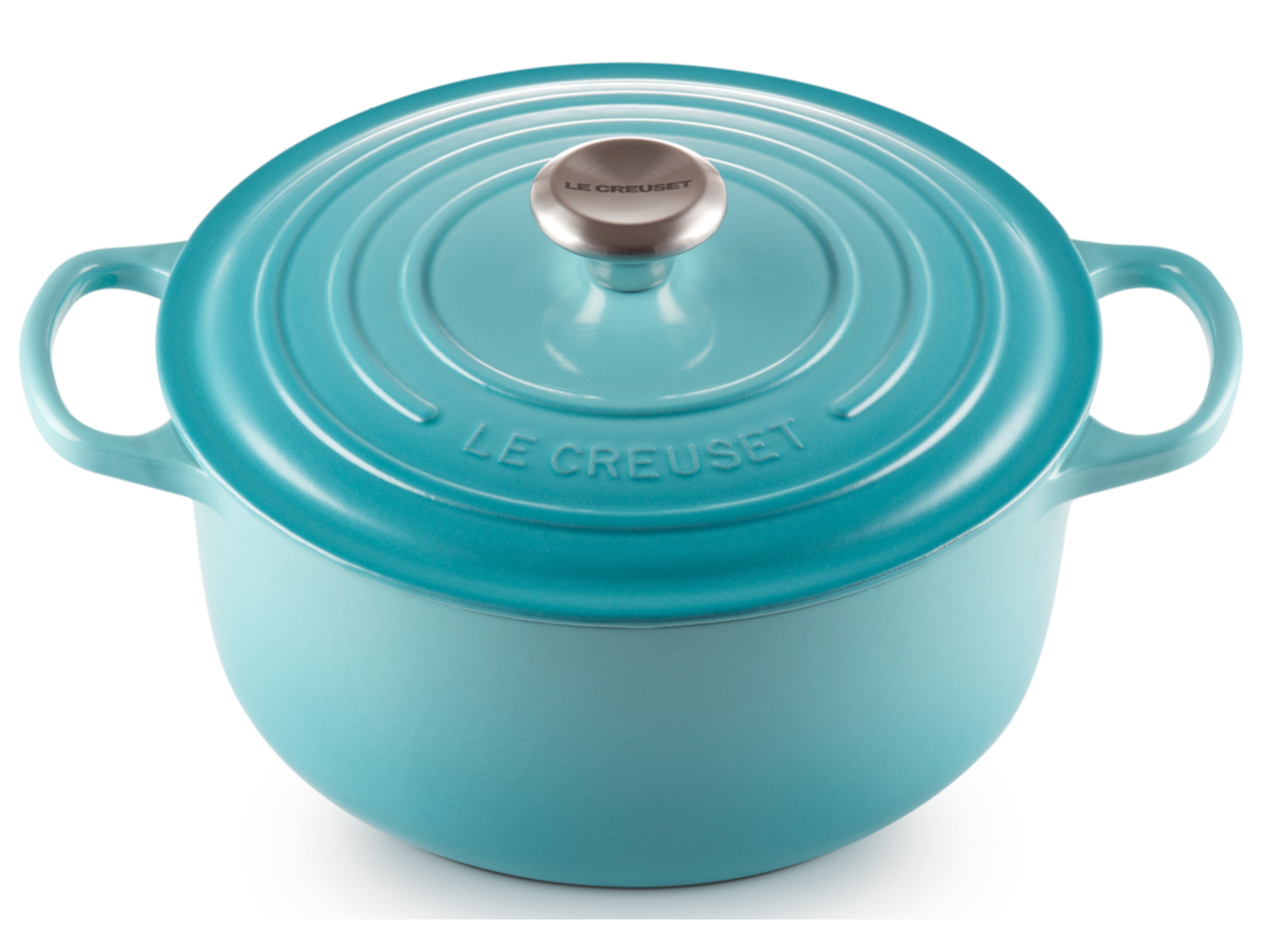 Le Creuset Bräter Signature rund karibik 26cm Freisteller 2