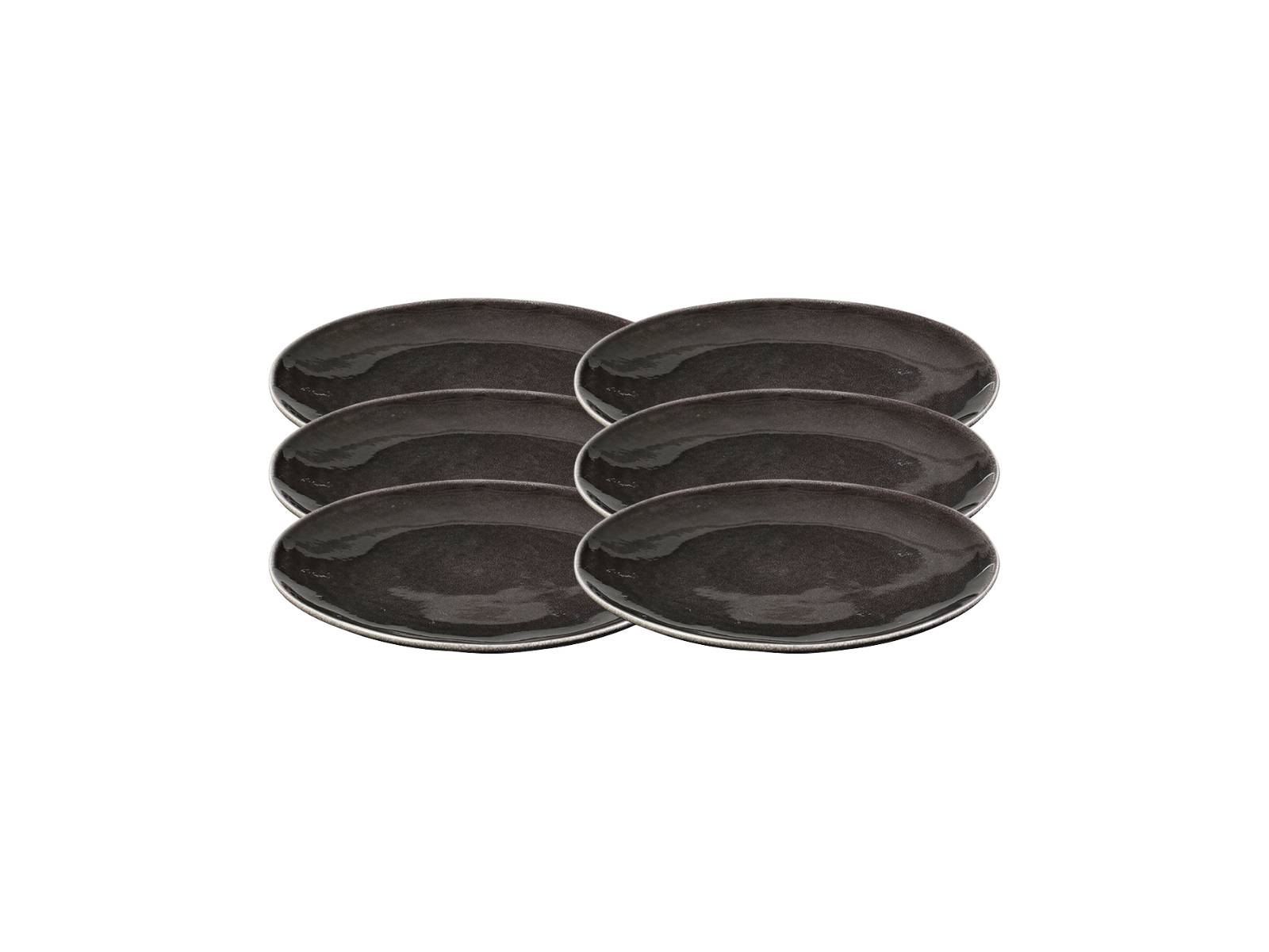 Broste Copenhagen NORDIC COAL Speiseteller 26 cm Set6