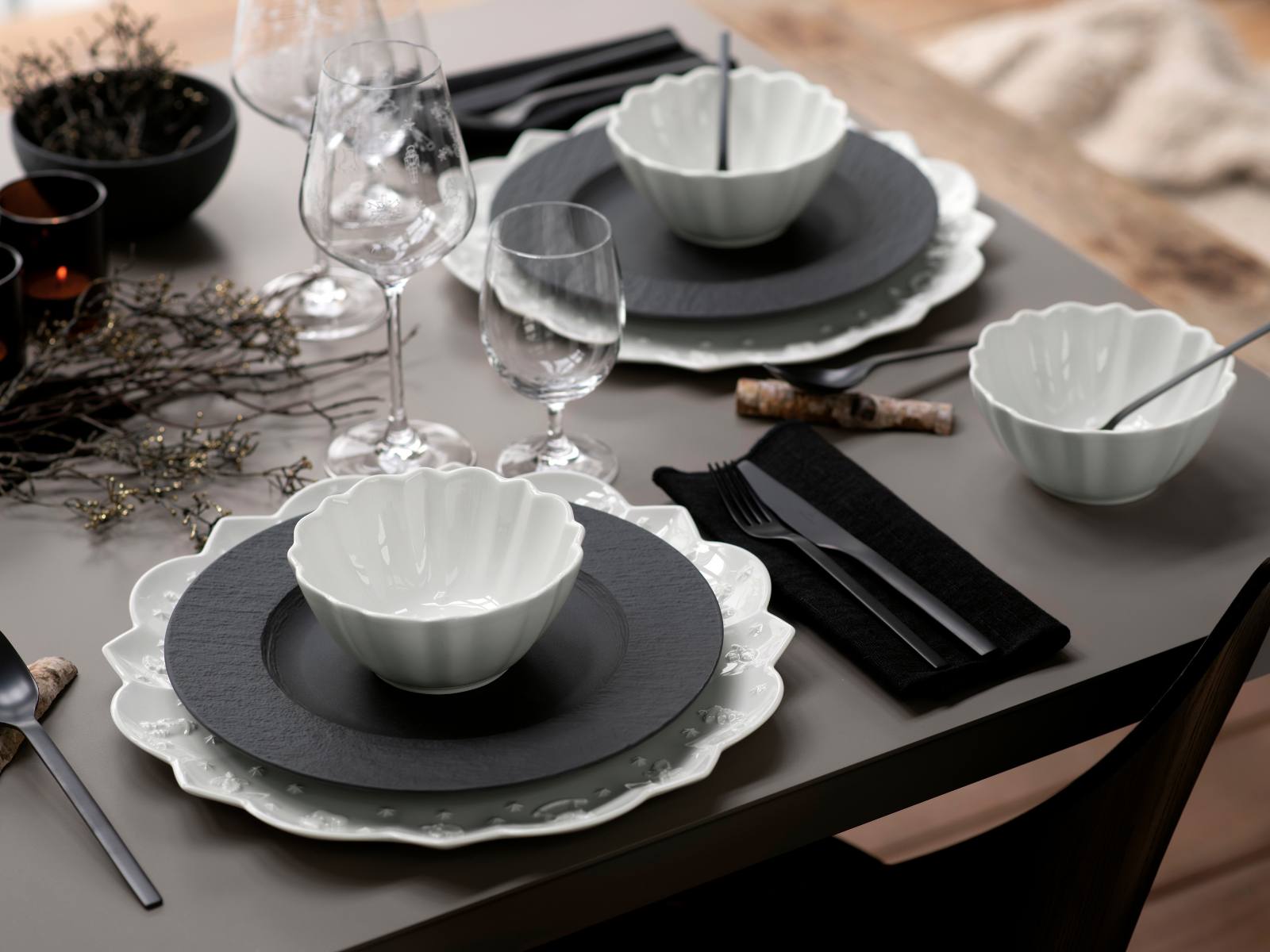 Villeroy & Boch Manufacture Rock Tafelset 12tlg