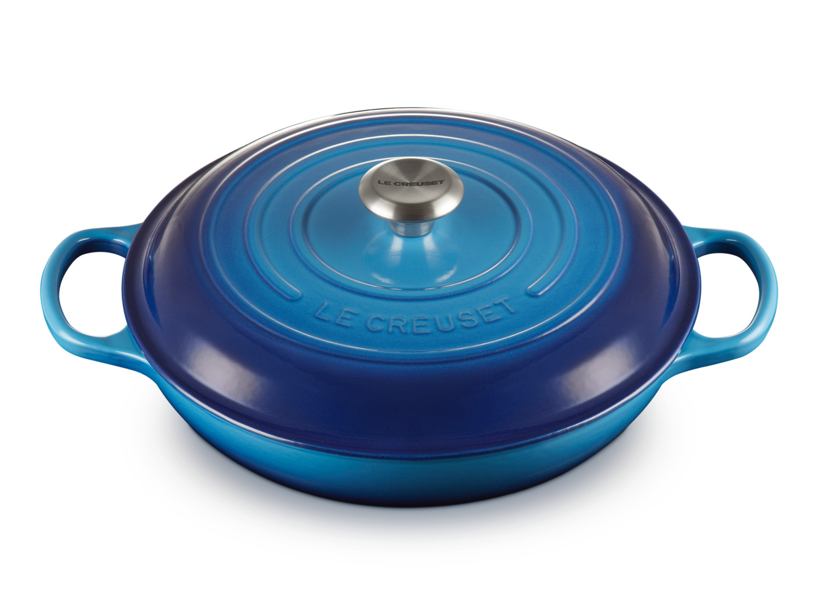 Le Creuset Gourmet-Profitopf Signature rund azure 30cm Freisteller 2