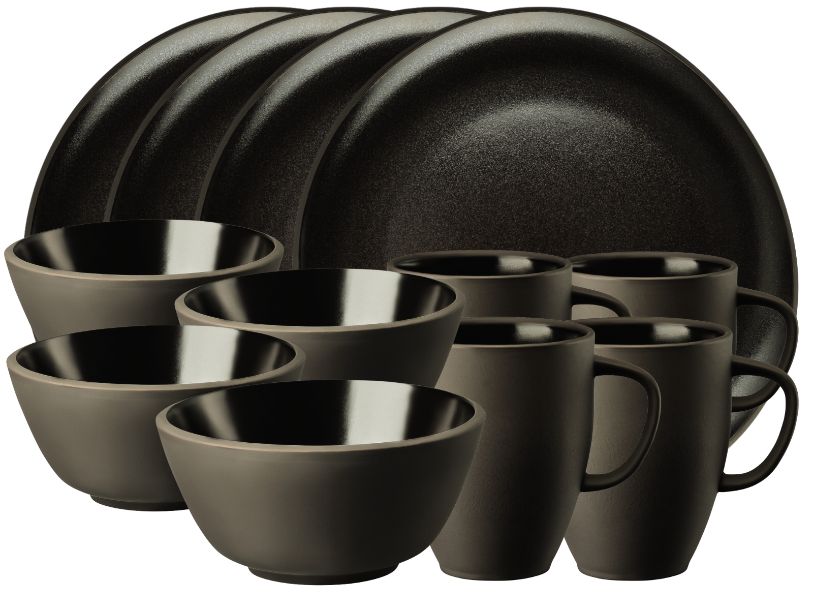 Rosenthal Junto Slate Grey Frühstücksset 12tlg