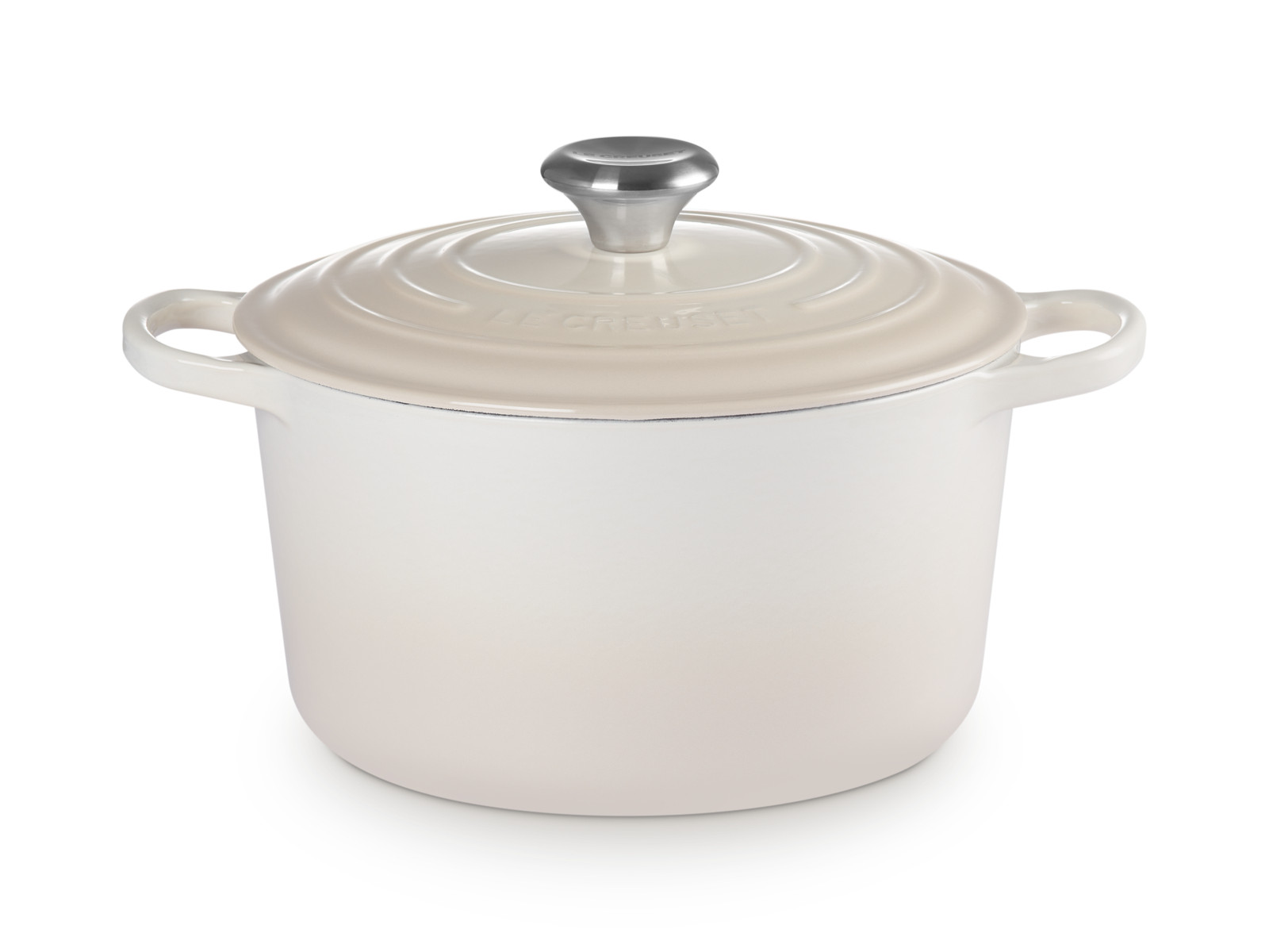 Le Creuset Bräter hoch Signature rund meringue 24cm