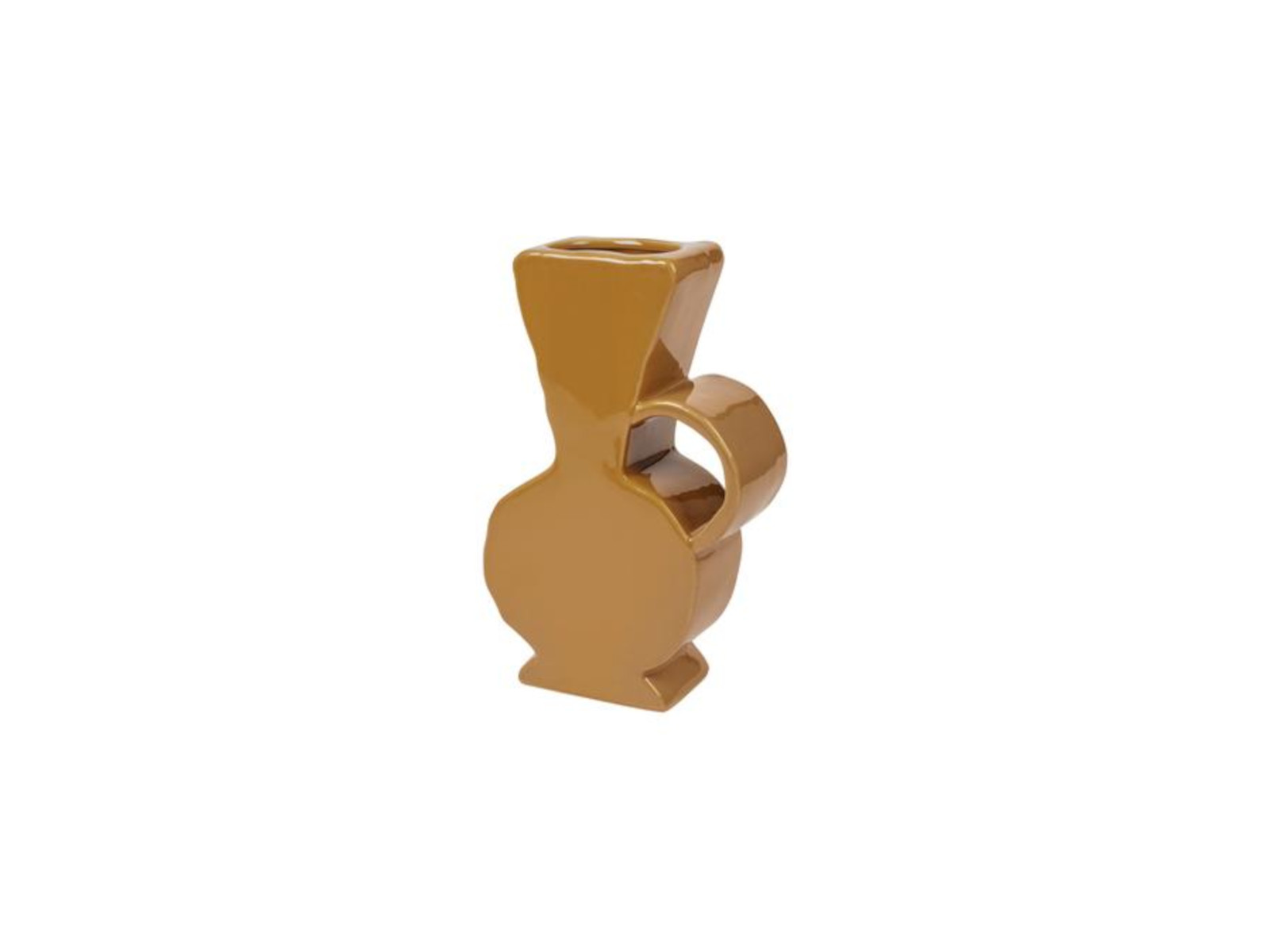 Broste Copenhagen Etta Vase Cinnamon Sand 19x8x30cm Freisteller 2