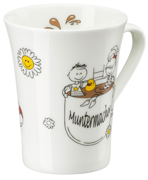 Hutschenreuther My Mug Worte- Muntermacher Becher mit Henkel 0,4 l