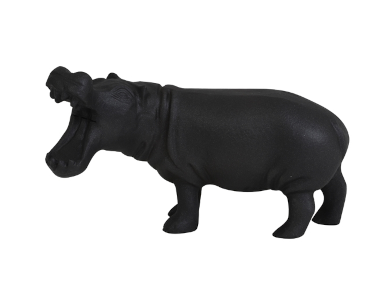 Light &amp; Living HIPPO Ornament schwarz 24 x 9,5 x 14 cm Freisteller 2