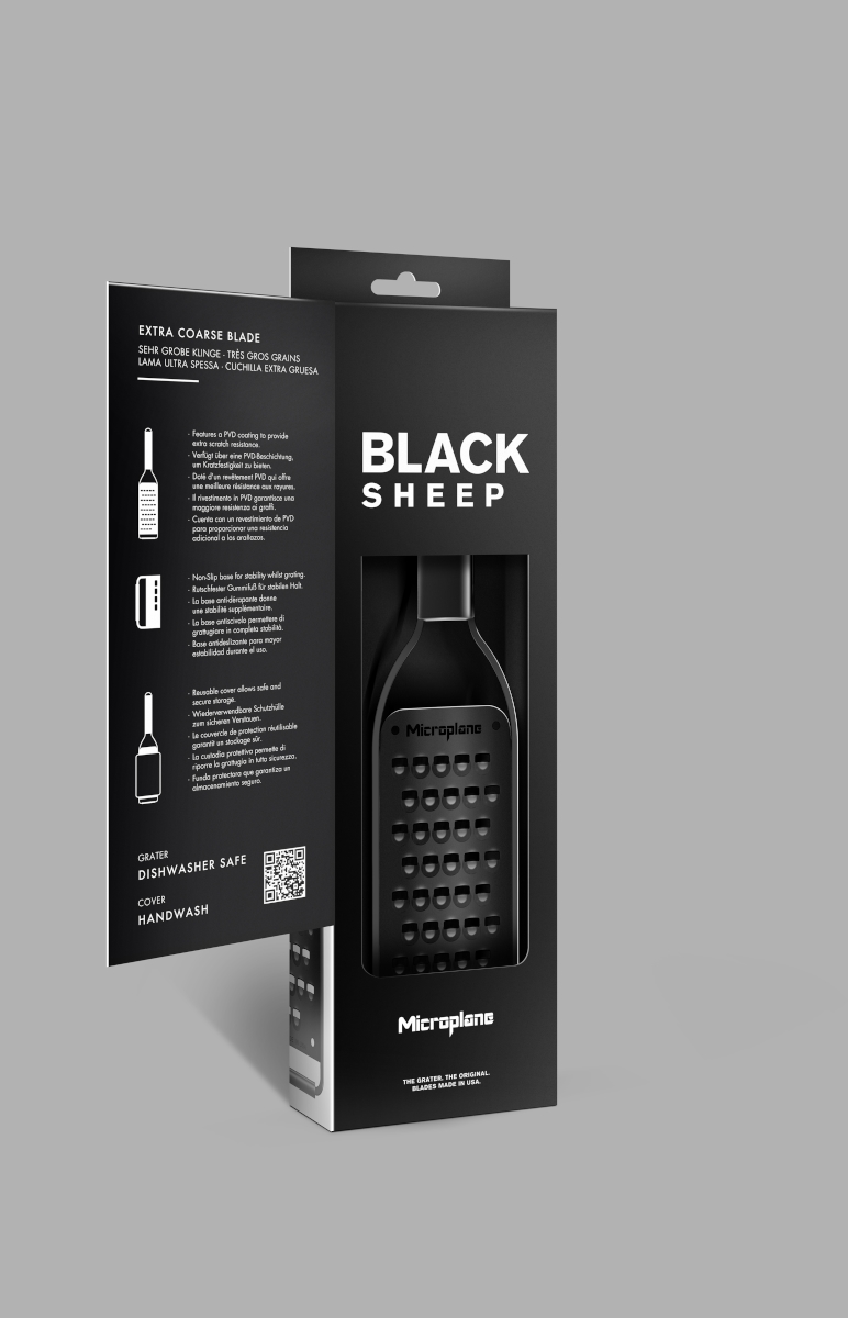 Microplane Black Sheep Serie Reibe sehr grob schwarz