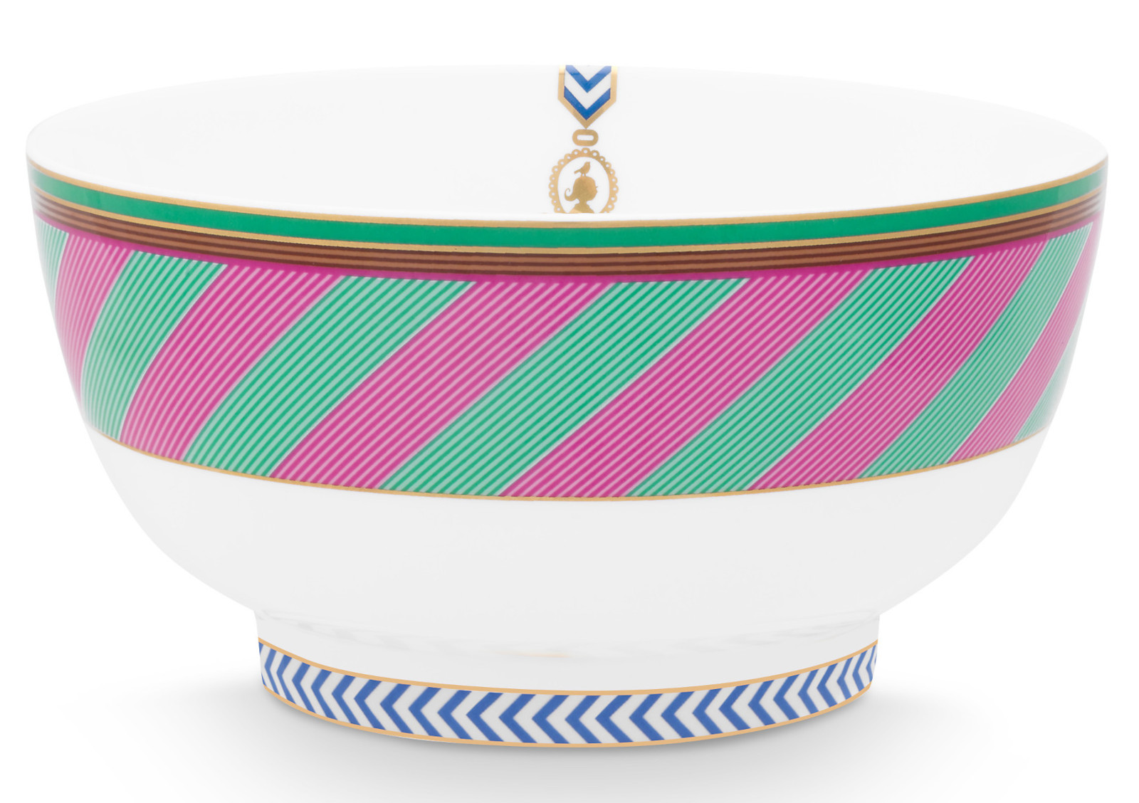 PIP STUDIO Chique Stripes Bowl pink-green 18cm