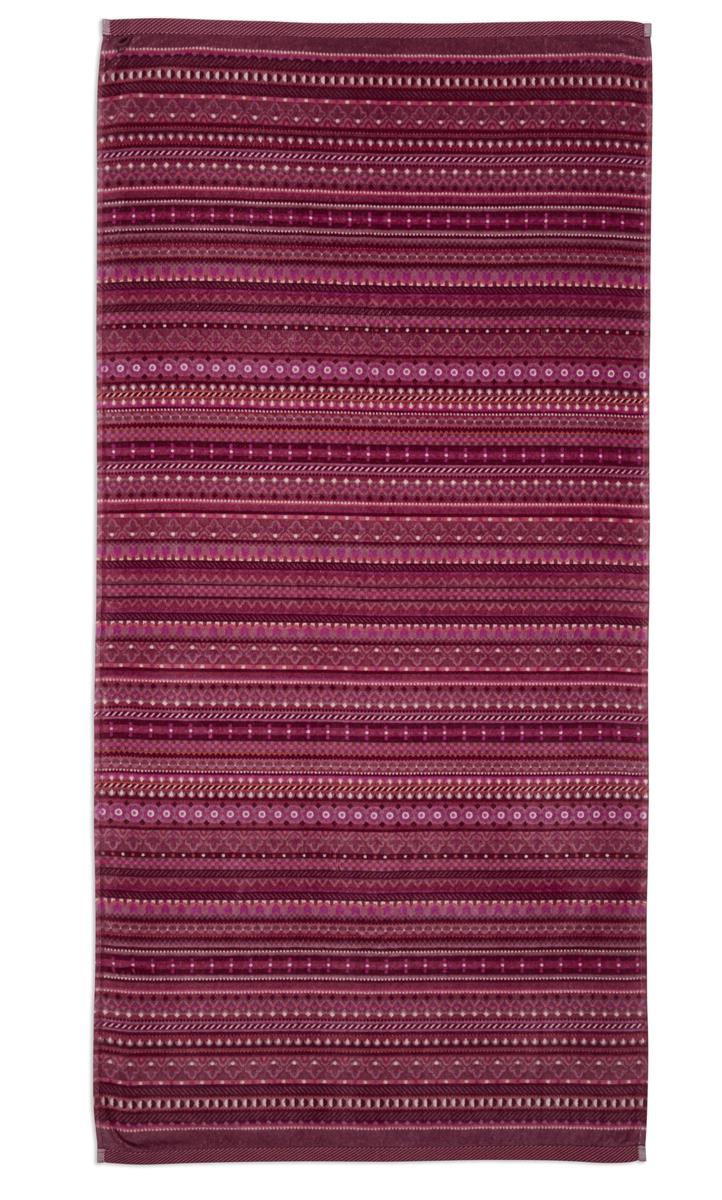 Geometric Print Duschtuch dark pink 70x140cm (1 Stück) bh Freisteller