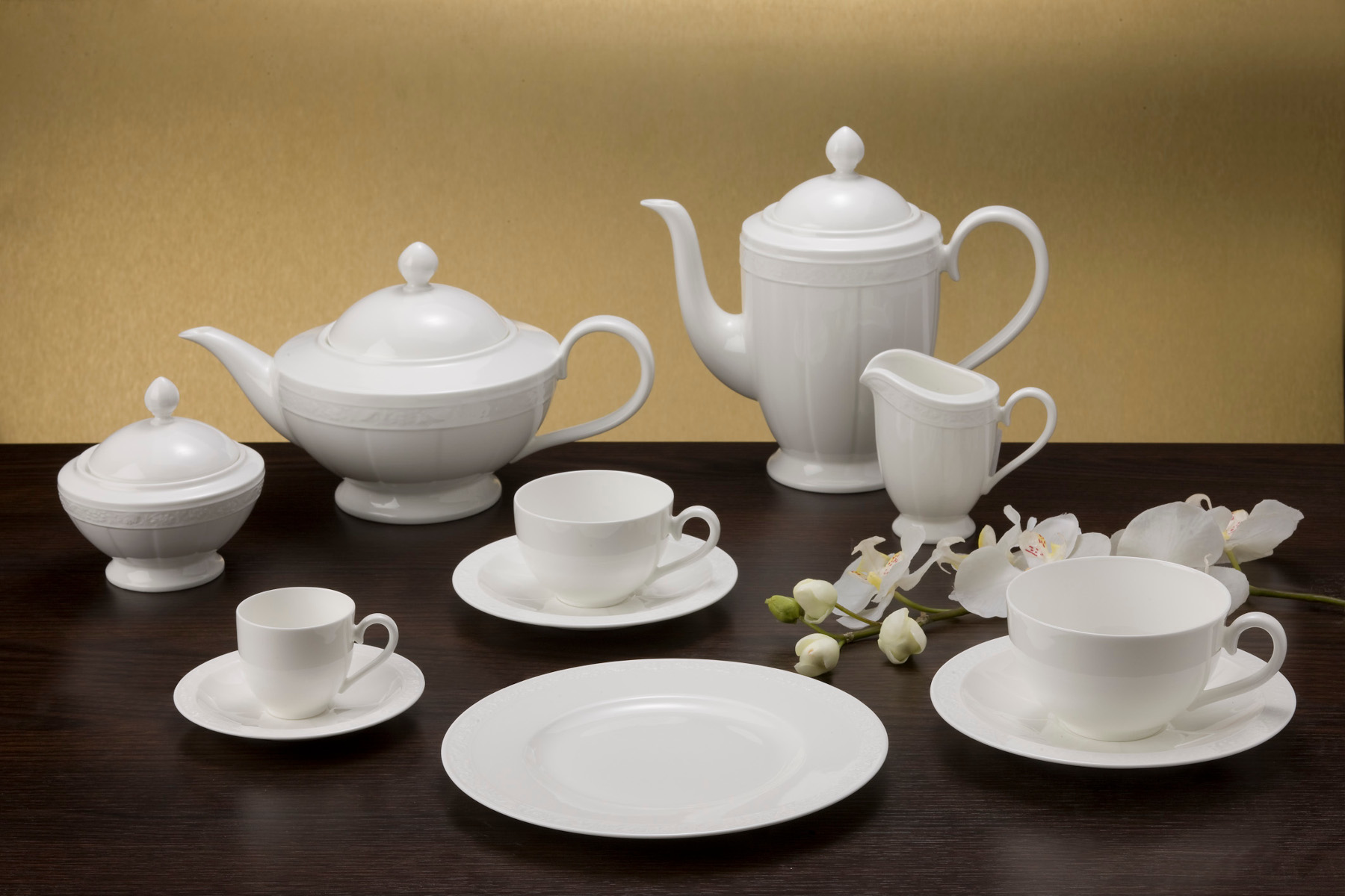 Villeroy & Boch White Pearl Frühstückstasse mit Untertasse 2tlg.