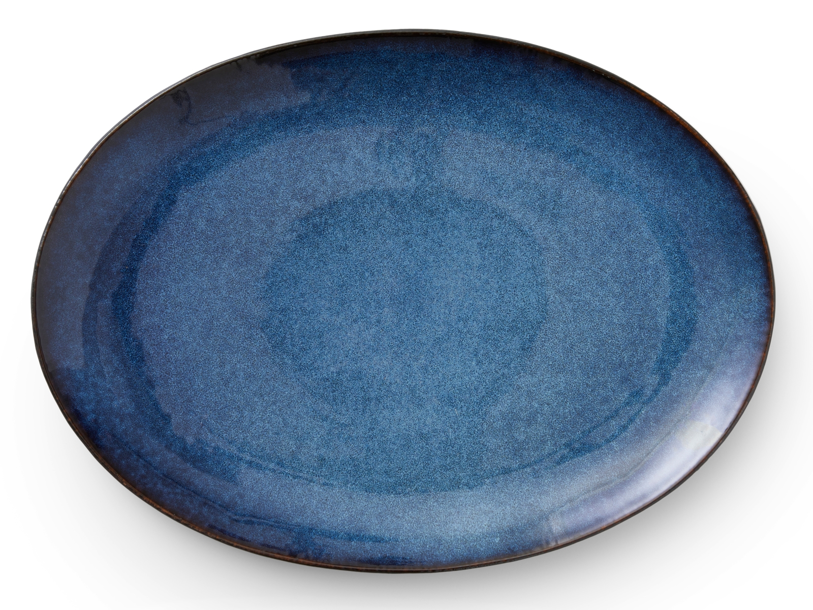 Bitz Servierplatte oval black/dark blue 45 x 34 cm